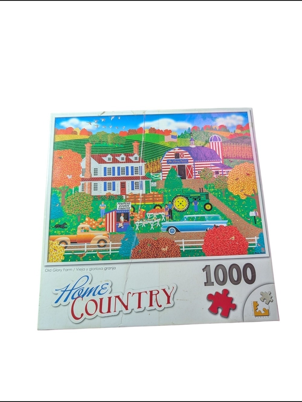 1000-Piece Puzzle — Bright Multi-Color Farm Scene